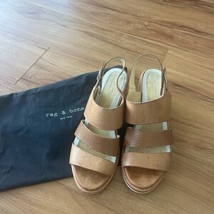 Rag & Bone Women's Brown Leather Folsom Sandals